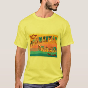 Manhattan Beach New York NY Old Travel Souvenir T-shirt