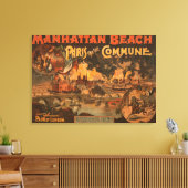 Manhattan Beach - Parijs en het commune Play Canvas Afdruk (Insitu (Woonkamer))