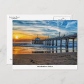 Manhattan Beach Pier À Sunset Carte Postale (Devant / Derrière)