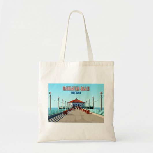 Manhattan Beach Pier Los Angeles California Tote Bag (Voorkant)