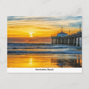 Manhattan Beach pier op Sunset Briefkaart