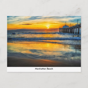 Manhattan Beach pier op Sunset Briefkaart