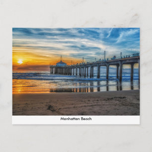 Manhattan Beach pier op Sunset Briefkaart