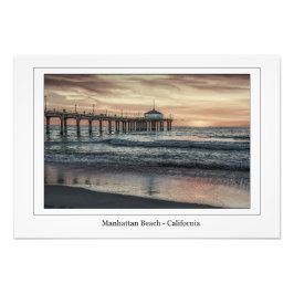 Manhattan Beach pier op Sunset Photo Print Foto Afdruk