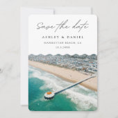 Manhattan Beach Trouwfoto Save the Date Kaart (Voorkant)