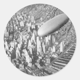 Manhattan Blimp Ronde Sticker