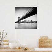 Manhattan Bridge and skyline, New York, VS. Poster (Keuken)