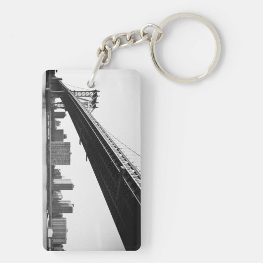 Manhattan Bridge and skyline, New York, VS. Sleutelhanger (achterkant)