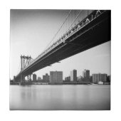 Manhattan Bridge and skyline, New York, VS. Tegeltje (Voorkant)