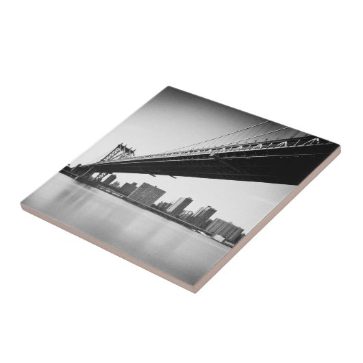 Manhattan Bridge and skyline, New York, VS. Tegeltje (Zijkant)