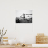 Manhattan Bridge Construction, 1909.  foto Poster (Keuken)