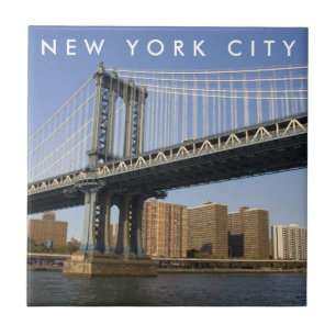 Manhattan Bridge de East River   New York City Tegeltje
