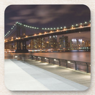 Manhattan Bridge en NYC Skyline Bier Onderzetter