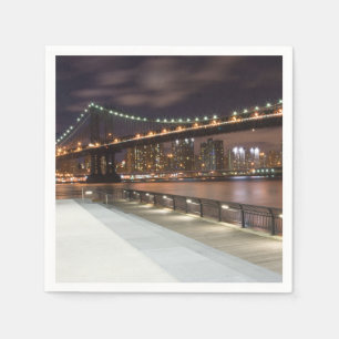 Manhattan Bridge en NYC Skyline Servetten
