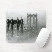 Manhattan Bridge Morning Fog Muismat (Met muis)