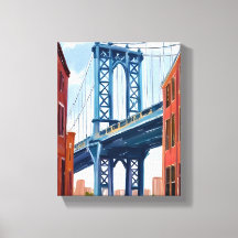 Manhattan Bridge New York City Schilderij