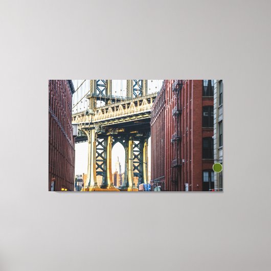 Manhattan Bridge op Sunset Canvas Afdruk (Voorkant)
