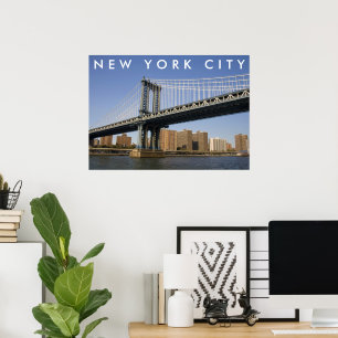 Manhattan Bridge over de East River New York Cit Poster