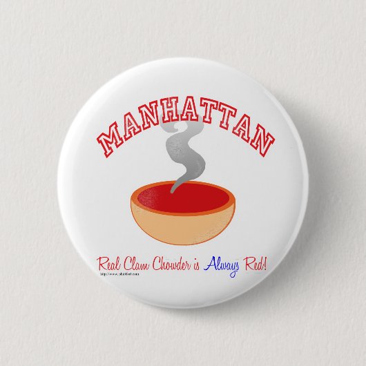 Manhattan Chowder War Ronde Button 5,7 Cm (Voorkant)
