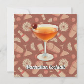 Manhattan Cocktail Kaart (Voorkant)