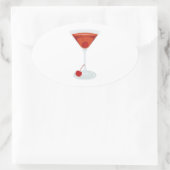 Manhattan Cocktail Ovale Sticker (Tas)