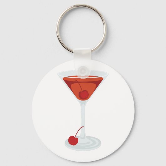 Manhattan Cocktail Sleutelhanger (Voorkant)