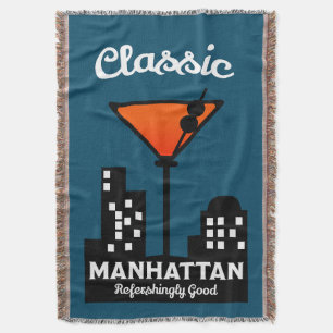 Manhattan Cocktail Wall Art Deken