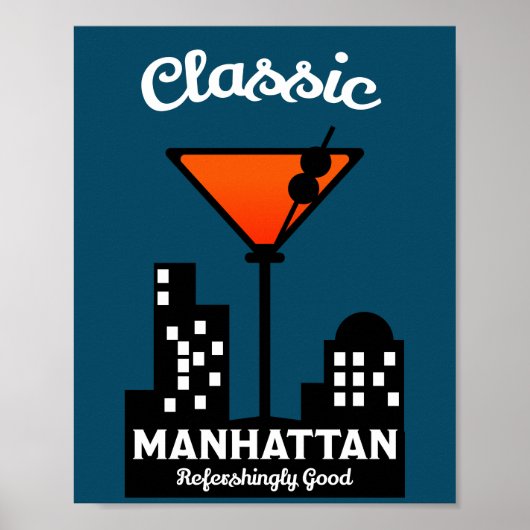 Manhattan Cocktail Wall Art Poster (Voorkant)