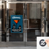 Manhattan Cocktail Wall Art Raamsticker (Kantoordeur)