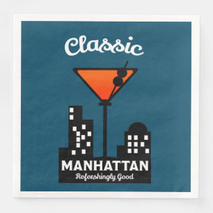 Manhattan Cocktail Wall Art Servet