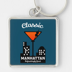 Manhattan Cocktail Wall Art Sleutelhanger