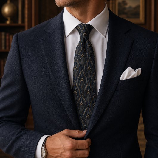 Manhattan Deco Jacquard Luxe Stropdas