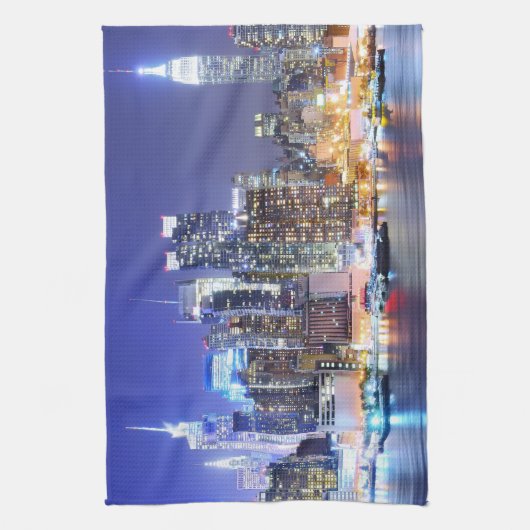 Manhattan en Hudson Theedoek (Verticaal)