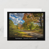 Manhattan, herfst in Central Park Briefkaart (Voorkant / Achterkant)