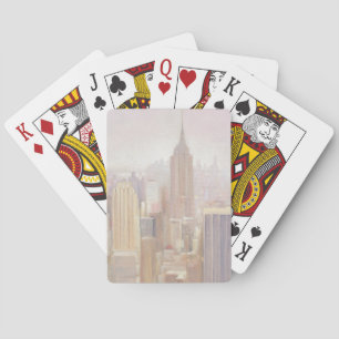 Manhattan in de Mist New York City Pokerkaarten