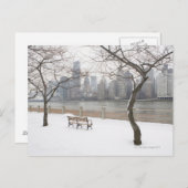 Manhattan in de winter briefkaart (Voorkant / Achterkant)