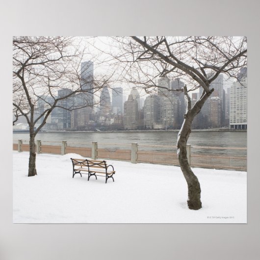 Manhattan in de winter poster (Voorkant)