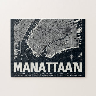 Manhattan Kaart Illustratie Legpuzzel