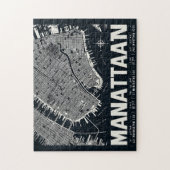 Manhattan Kaart Illustratie Legpuzzel (Verticaal)