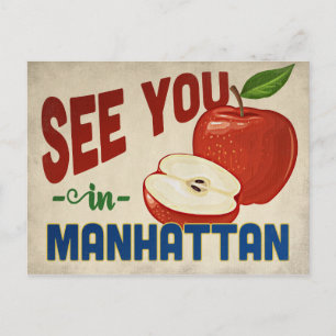 Manhattan Kansas Apple - Vintage Travel Briefkaart