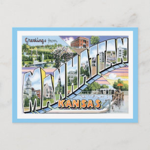 Manhattan Kansas Travel America City Briefkaart