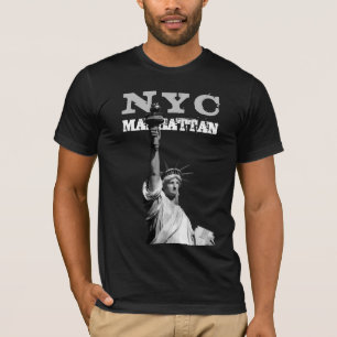 Manhattan Liberty Statue New York City Nyc Mannen T-shirt