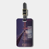 Manhattan Lights, Brooklyn Bridge, East River, NYC Bagagelabel (Voorkant verticaal)