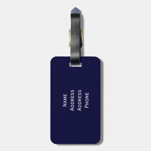 Manhattan Lights, Brooklyn Bridge, East River, NYC Bagagelabel (Achterkant verticaal)