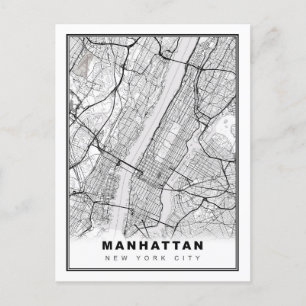 Manhattan Map Briefkaart