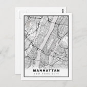 Manhattan Map Briefkaart (Voorkant / Achterkant)