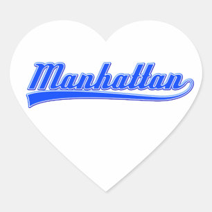Manhattan met spoeling hart sticker