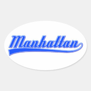 Manhattan met spoeling ovale sticker