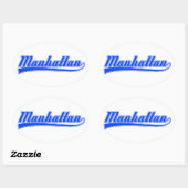 Manhattan met spoeling ovale sticker (Vel)