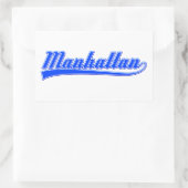 Manhattan met spoeling rechthoekige sticker (Tas)